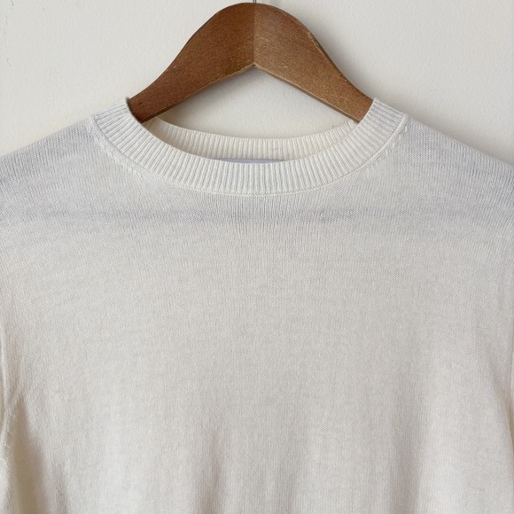 Amanda Maria Cashmere Blend Sweater XS Crew Neck Ivory - Picture 3 of 8